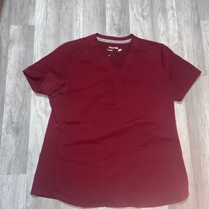 Fabletics Size L scrub set. Maroon.
